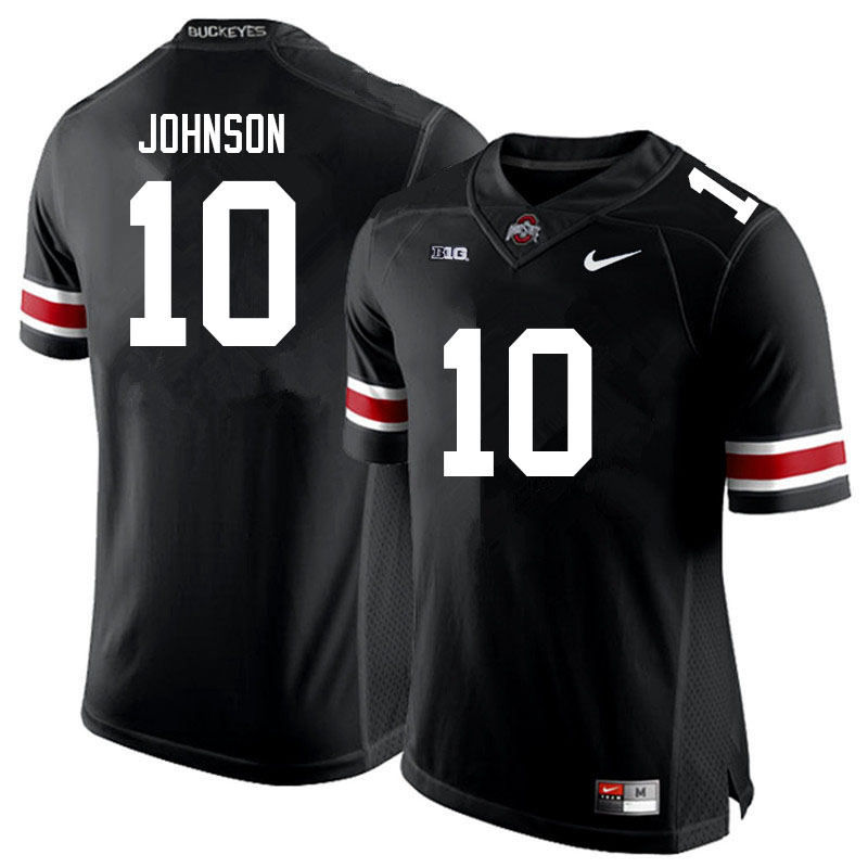 Men #10 Xavier Johnson Ohio State Buckeyes College Football Jerseys Sale-Black